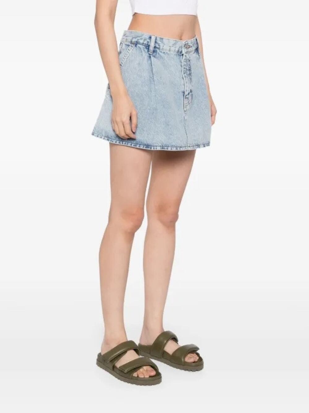 NWT FRAME Pleated Denim Skirt Sz 30
